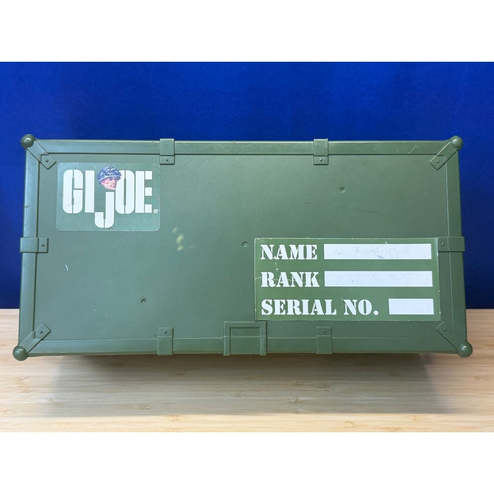 Vintage Hasbro GI Joe Footlocker Storage Case Olive Drab Green Plastic Trunk